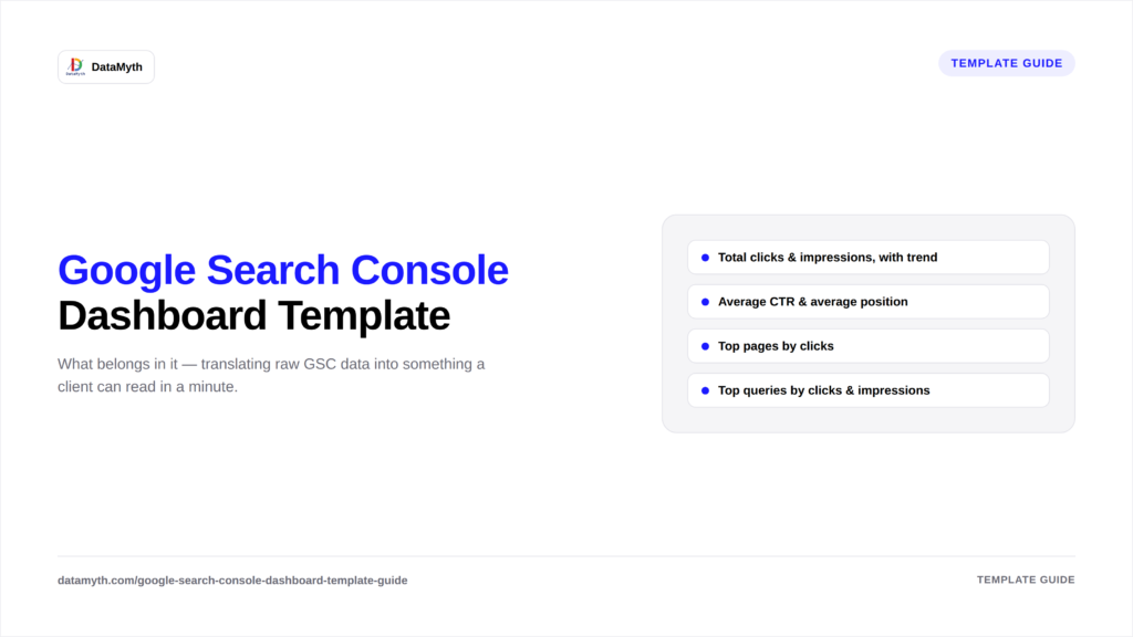 google search console dashboard template