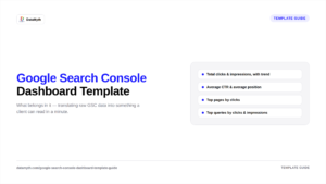 google search console dashboard template
